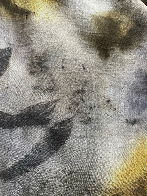Trama — foulard in seta ecoprint, archivio natuRa.Ely