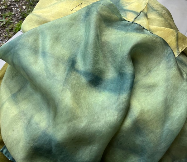 Menta — foulard in seta ponge, archivio natuRa.Ely