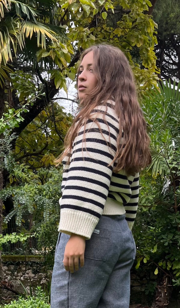 Righe — maglione in lana a righe, archivio natuRa.Ely