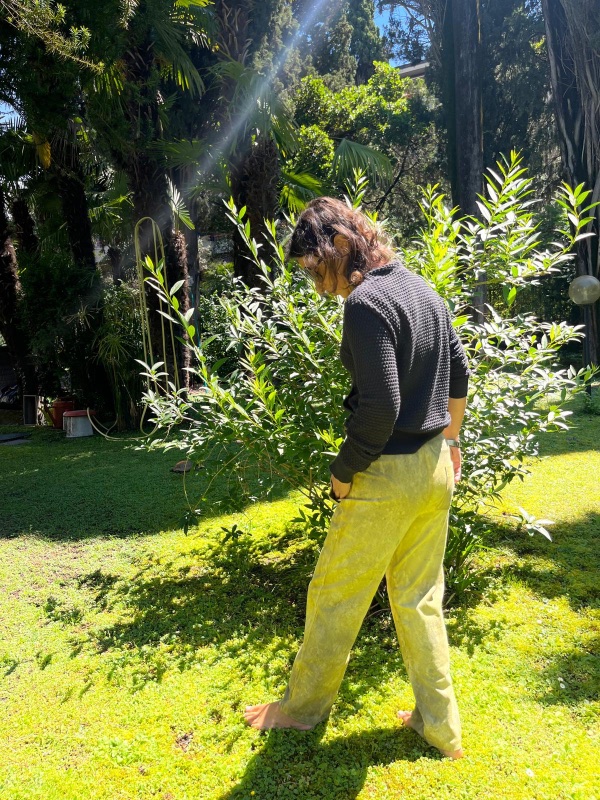 Ginestra — pantalone in cotone tinto, archivio natuRa.Ely