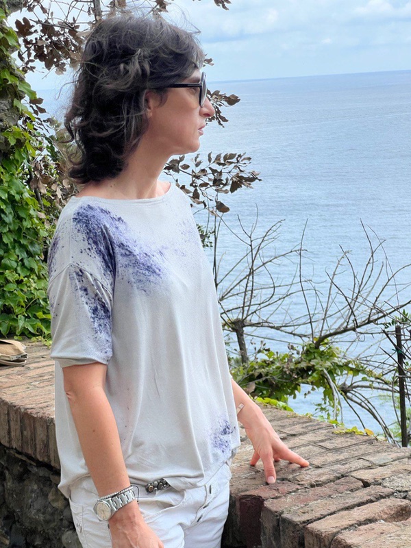 Mare — t-shirt in cotone e indaco, archivio natuRa.Ely