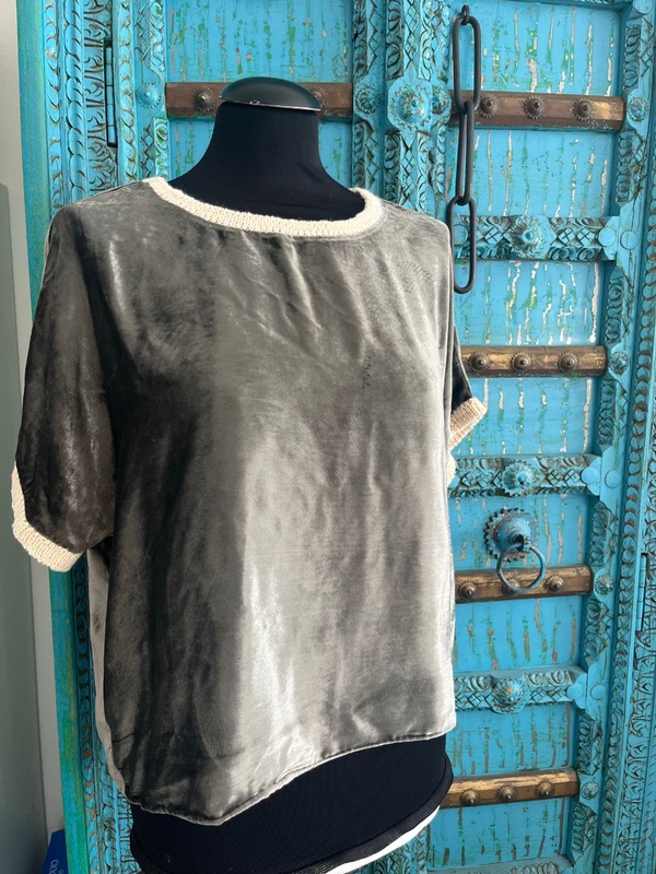 Alga — t-shirt in velluto di seta, archivio natuRa.Ely